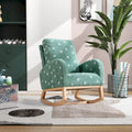 Fauteuil à bascule haut dossier rembourré vert 26,8 avec pochette latérale