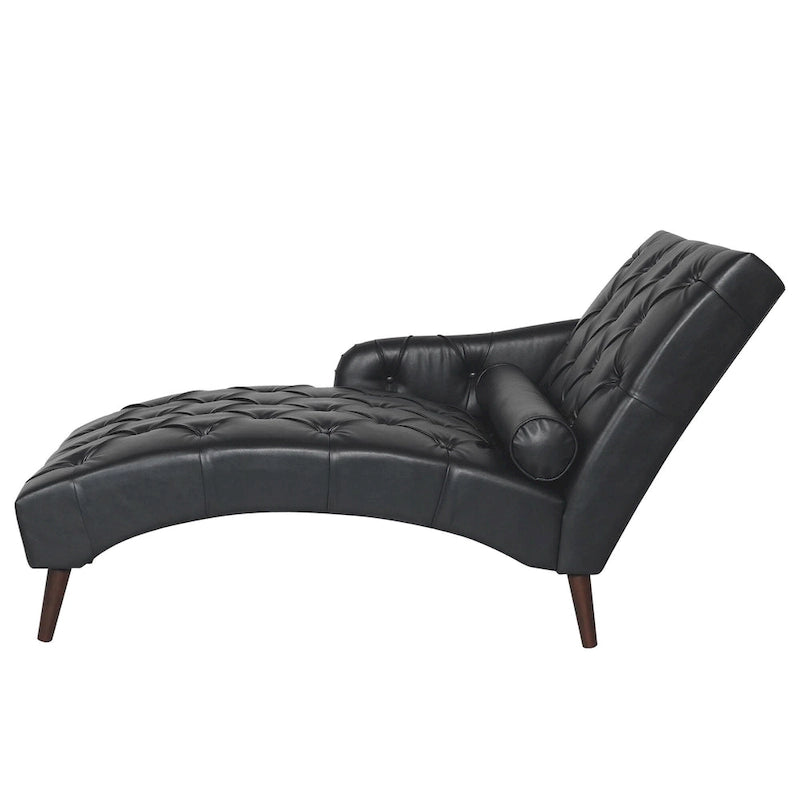 - Méridienne d'intérieur Isabella avec coussin et pieds en bois massif