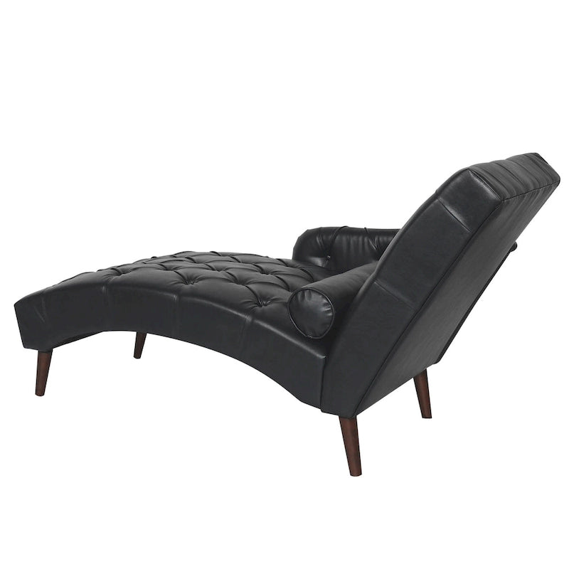 - Méridienne d'intérieur Isabella avec coussin et pieds en bois massif