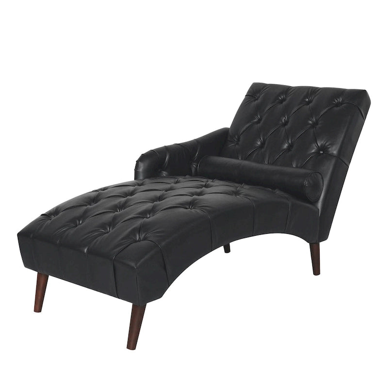 - Méridienne d'intérieur Isabella avec coussin et pieds en bois massif