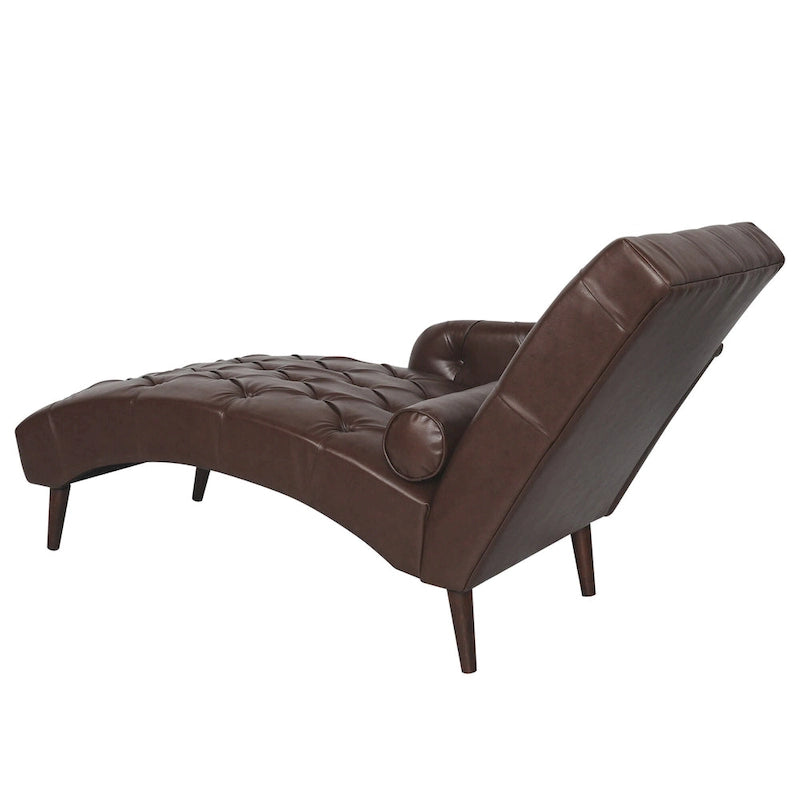 - Méridienne d'intérieur Isabella avec coussin et pieds en bois massif