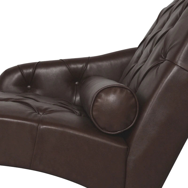- Méridienne d'intérieur Isabella avec coussin et pieds en bois massif