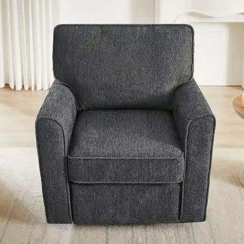 Fauteuil pivotant 360° avec accoudoirs incurvés