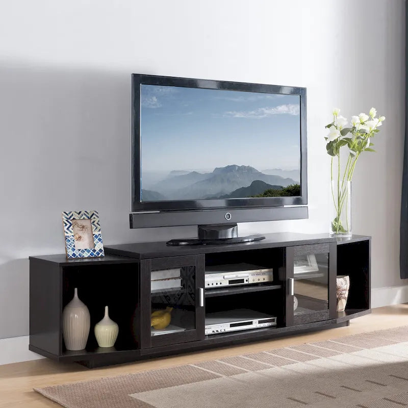 Meuble TV de rangement multifonctionnel Rasa Contemporary de 72 pouces par
