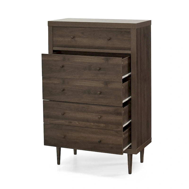 Commode à 5 tiroirs Nystrom Mid-Century Modern par