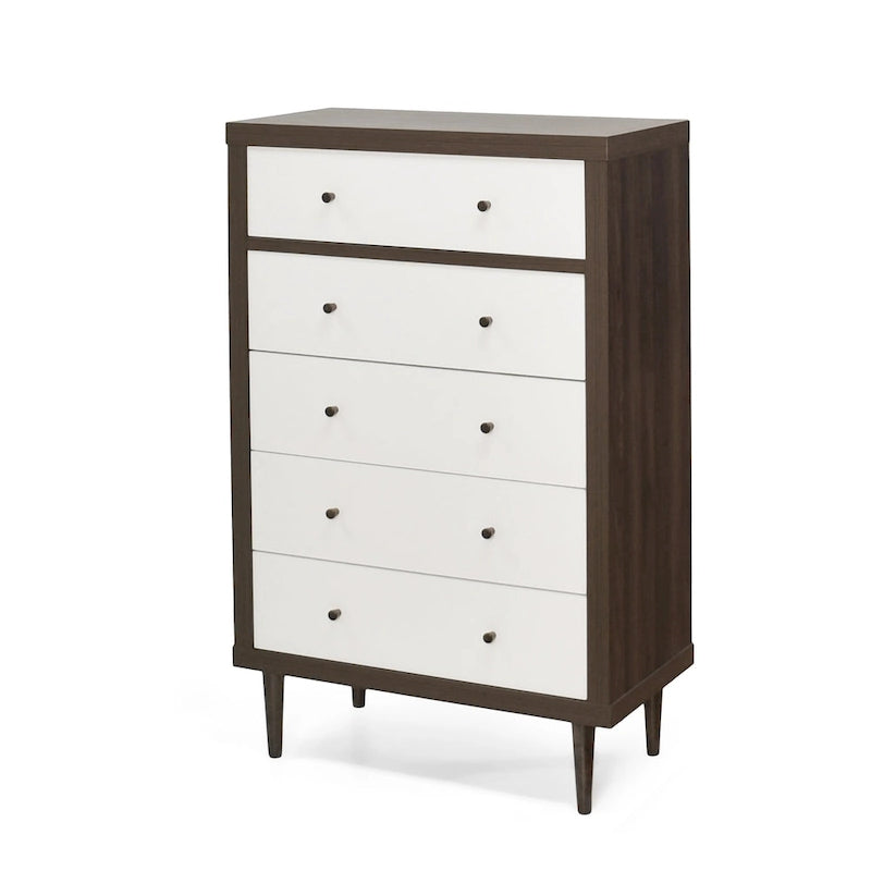 Commode à 5 tiroirs Nystrom Mid-Century Modern par