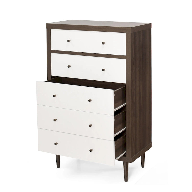 Commode à 5 tiroirs Nystrom Mid-Century Modern par