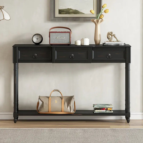 Console de canapé à 3 tiroirs pour entrée - 13,00 x 52,00 x 34,30