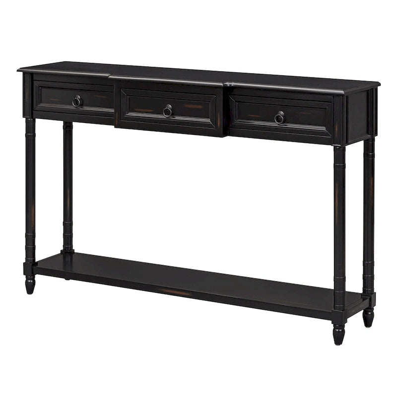 Console de canapé à 3 tiroirs pour entrée - 13,00 x 52,00 x 34,30