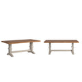 Table de salle à manger Ronda en bois massif bicolore à plateau rectangulaire