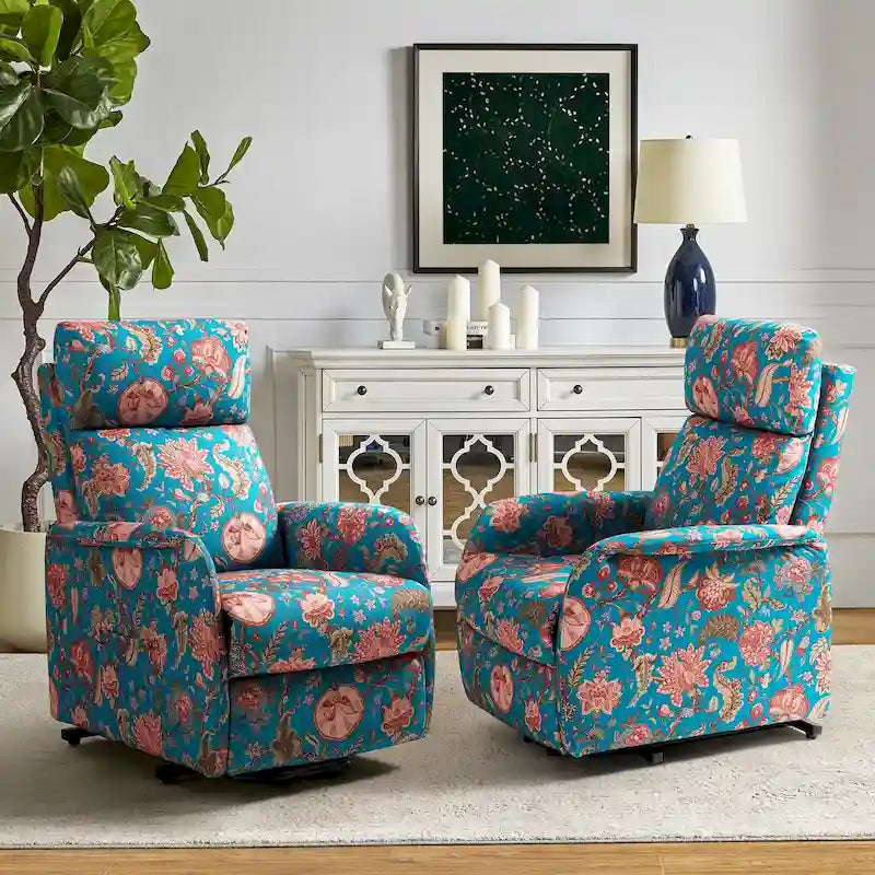 Fauteuil inclinable motorisé Elisa Power (lot de 2) avec base métallique