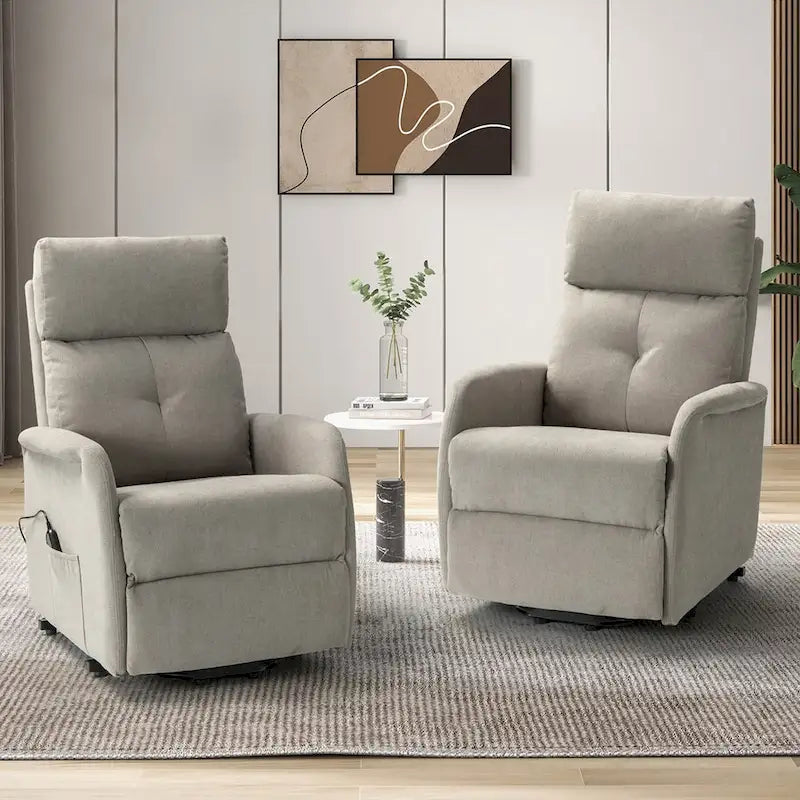 Fauteuil inclinable motorisé Elisa Power (lot de 2) avec base métallique