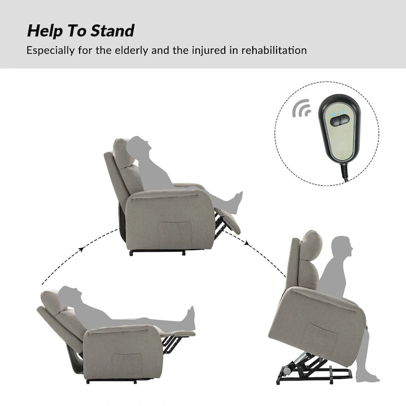 Fauteuil inclinable motorisé Elisa Power (lot de 2) avec base métallique