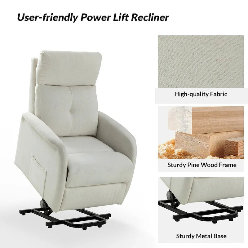 Fauteuil inclinable motorisé Elisa Power (lot de 2) avec base métallique