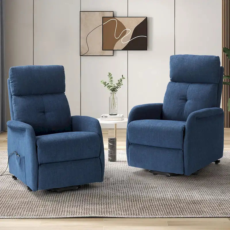 Fauteuil inclinable motorisé Elisa Power (lot de 2) avec base métallique