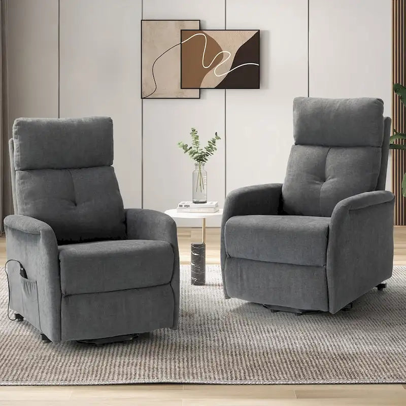 Fauteuil inclinable motorisé Elisa Power (lot de 2) avec base métallique