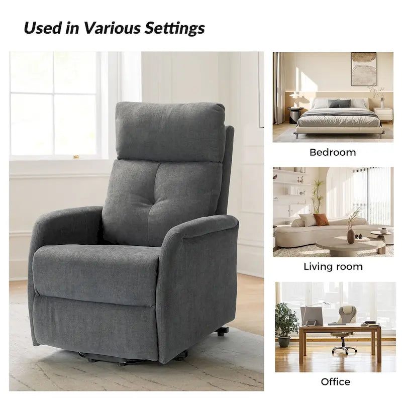 Fauteuil inclinable motorisé Elisa Power (lot de 2) avec base métallique