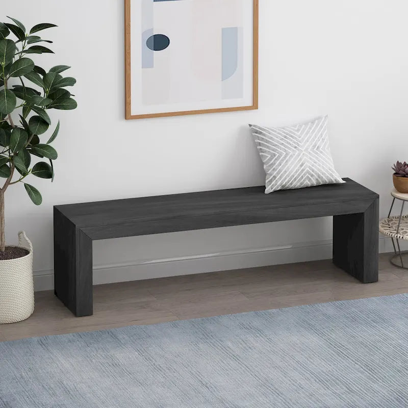 Banc de salle à manger Pannell Farmhouse en bois d'acacia par