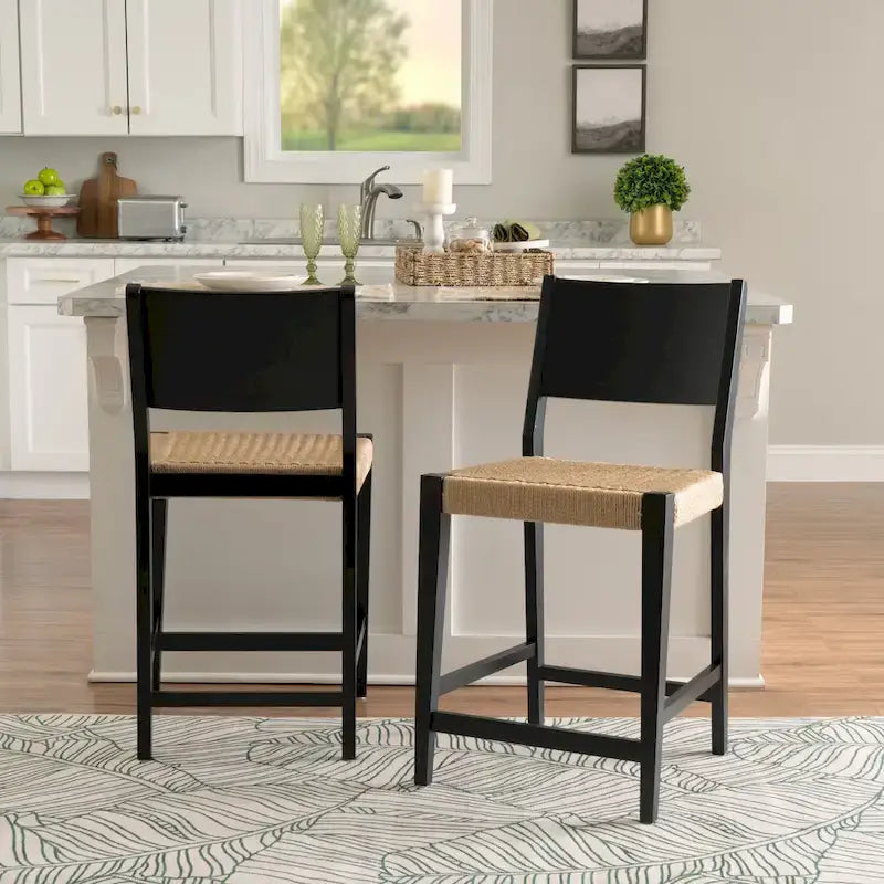 Tabouret de comptoir Caelan Seagrass 61 cm (Lot de 2)