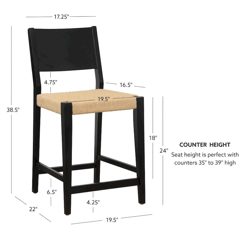 Tabouret de comptoir Caelan Seagrass 61 cm (Lot de 2)