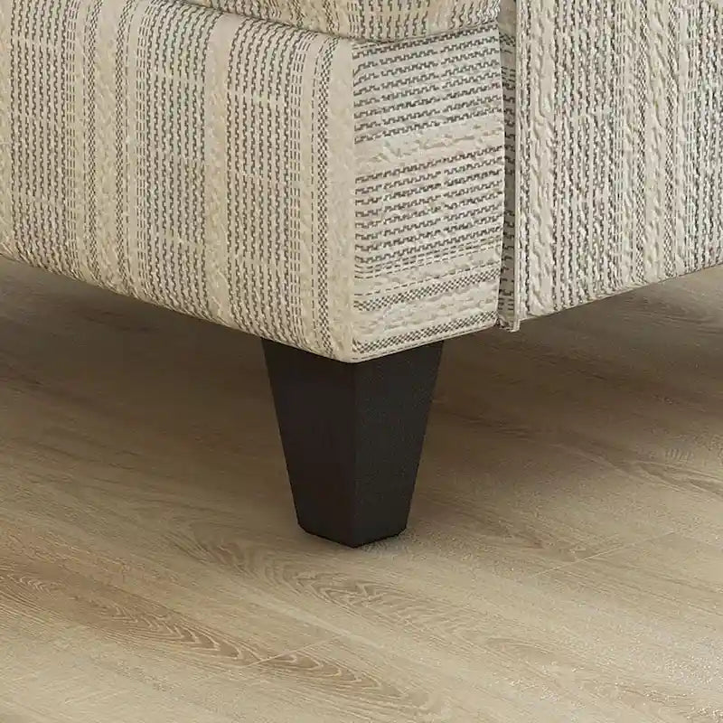 Fauteuil en tissu chenille rayé multicolore de la collection Binick par
