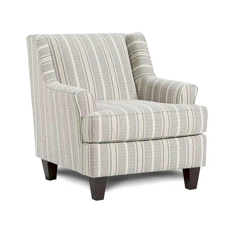 Fauteuil en tissu chenille rayé multicolore de la collection Binick par