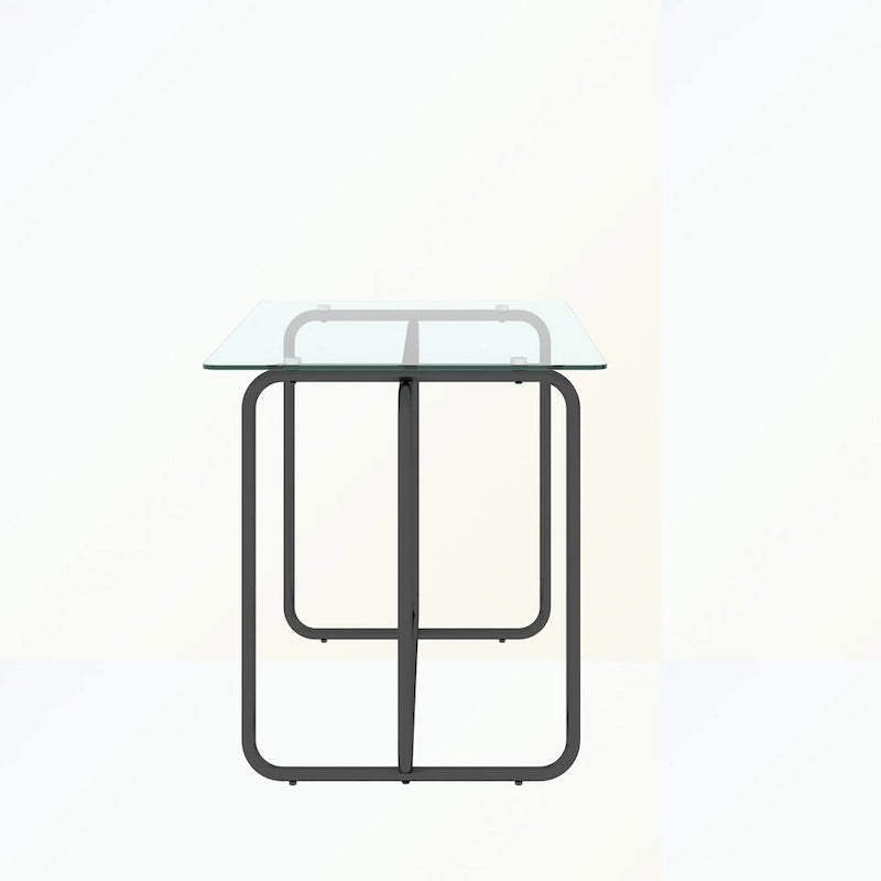 Table de salle à manger rectangulaire avec piètement en métal