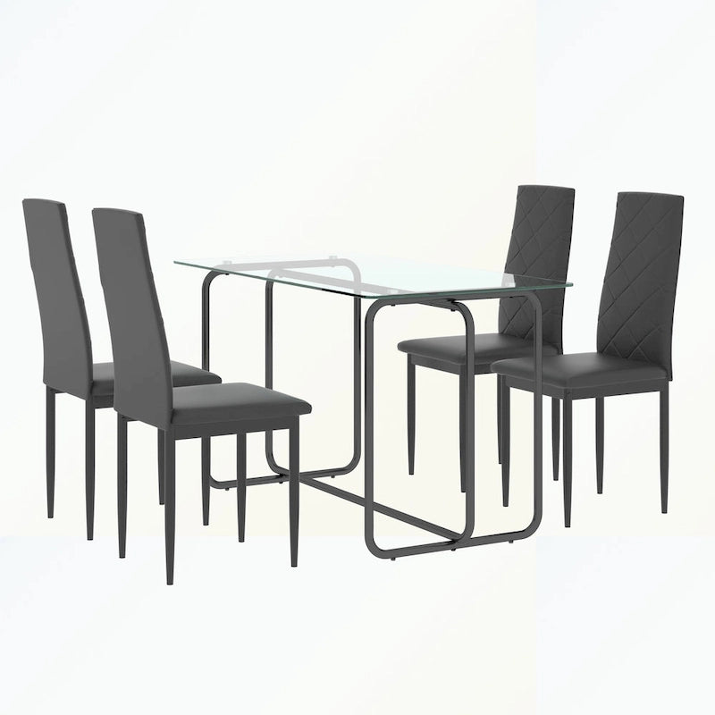 Table de salle à manger rectangulaire avec piètement en métal