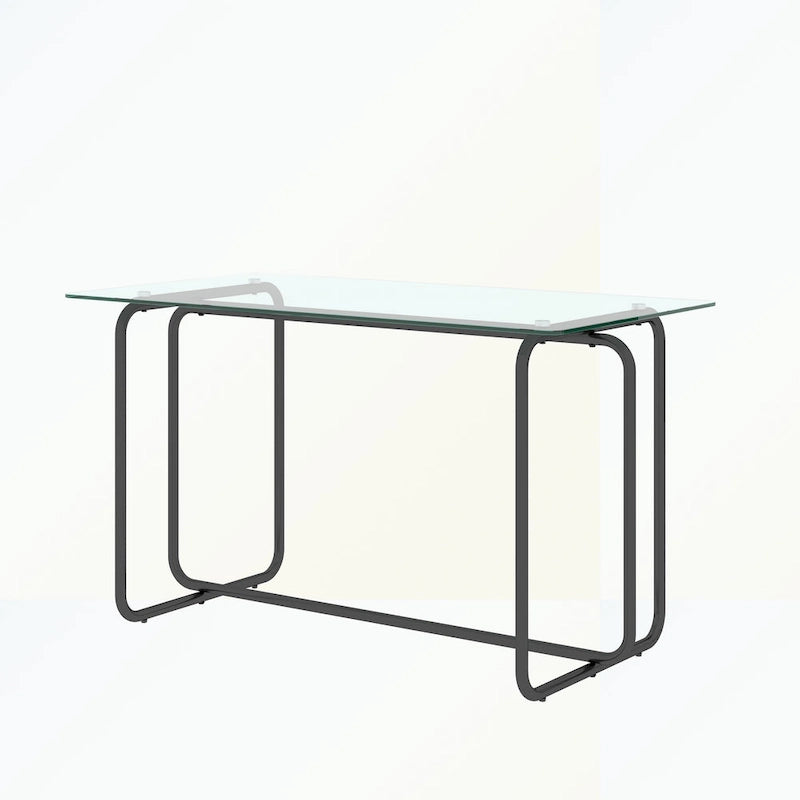 Table de salle à manger rectangulaire avec piètement en métal