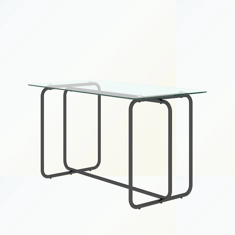 Table de salle à manger rectangulaire avec piètement en métal