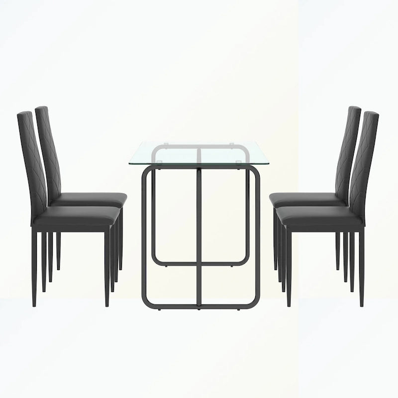 Table de salle à manger rectangulaire avec piètement en métal