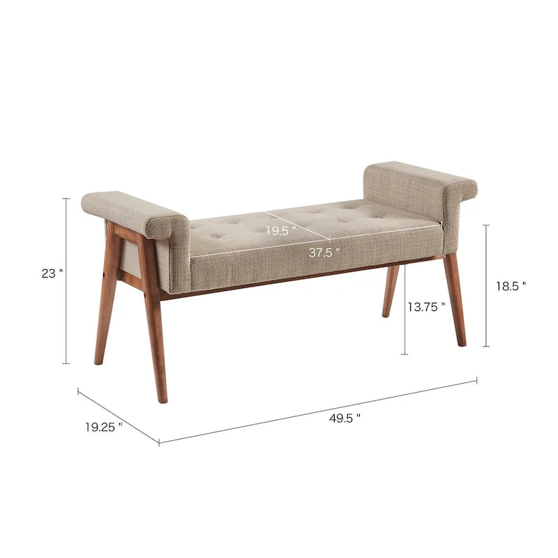 Banc d'appoint Mason Tan par