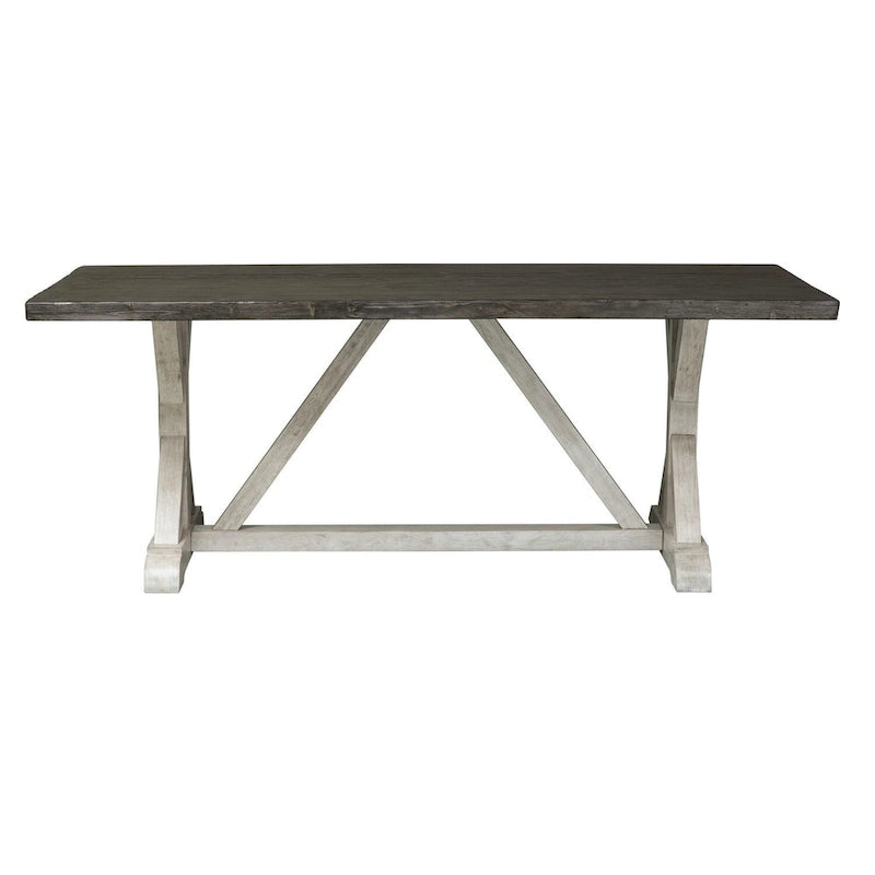 Table à tréteaux Willowrun Rustique Blanc Gris Vieilli
