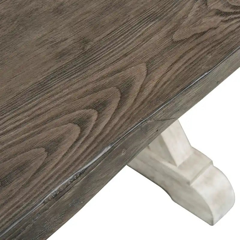 Table à tréteaux Willowrun Rustique Blanc Gris Vieilli
