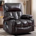 Fauteuil de massage relaxant en similicuir, fauteuil à bascule, fonction de chauffage