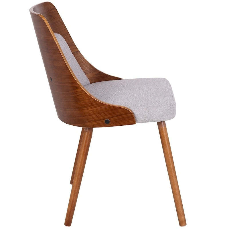 Chaise de salle à manger Carson Carrington Vallemala en noyer et tissu - N/D