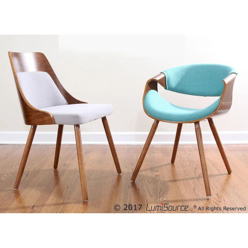 Chaise de salle à manger Carson Carrington Vallemala en noyer et tissu - N/D