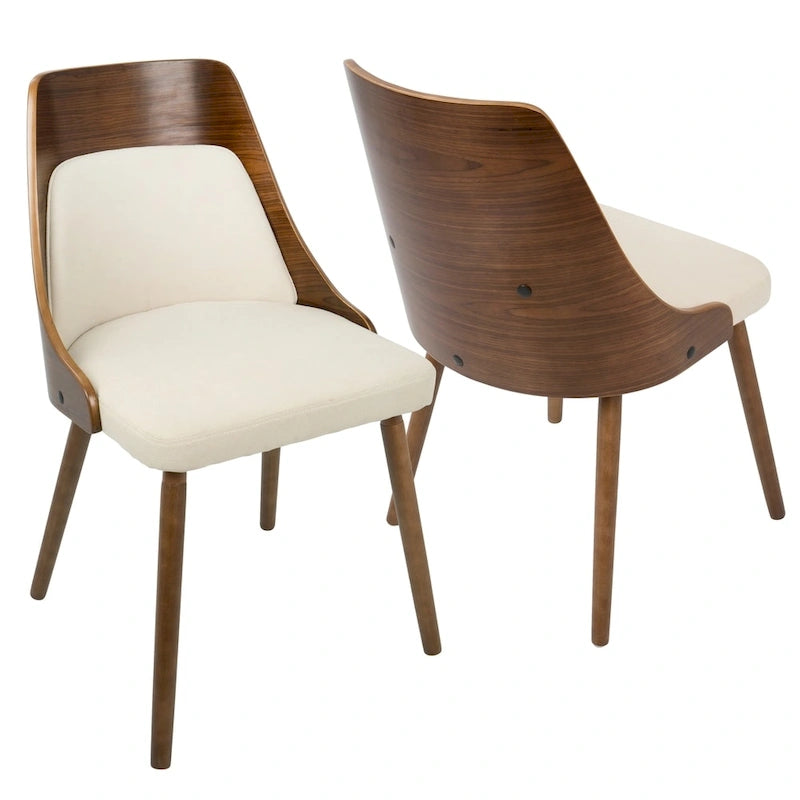 Chaise de salle à manger Carson Carrington Vallemala en noyer et tissu - N/D