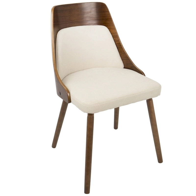 Chaise de salle à manger Carson Carrington Vallemala en noyer et tissu - N/D