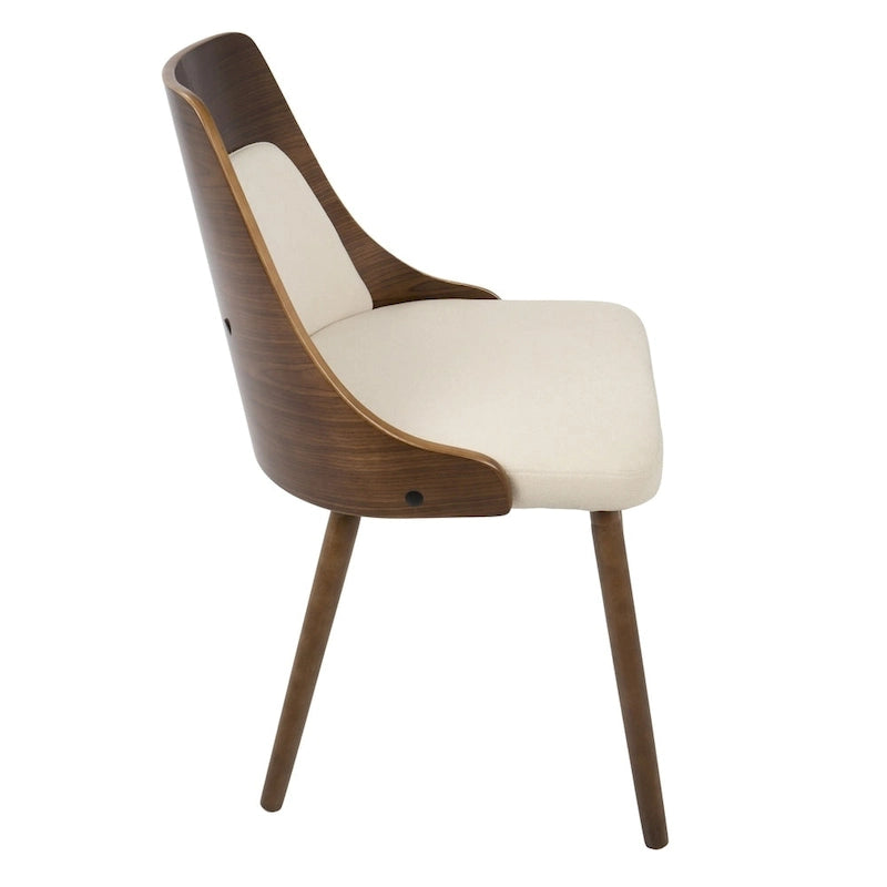 Chaise de salle à manger Carson Carrington Vallemala en noyer et tissu - N/D