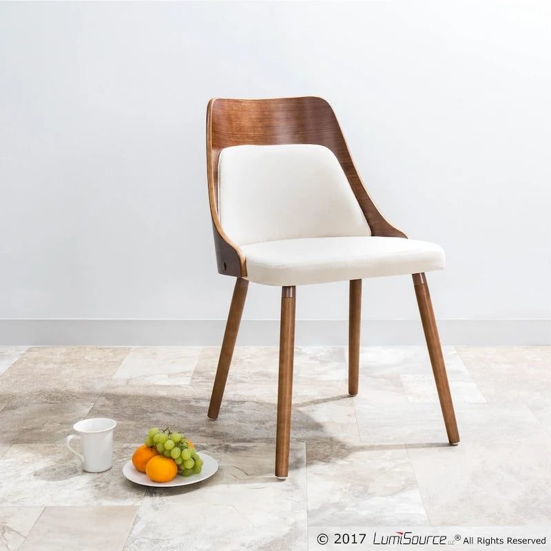 Chaise de salle à manger Carson Carrington Vallemala en noyer et tissu - N/D