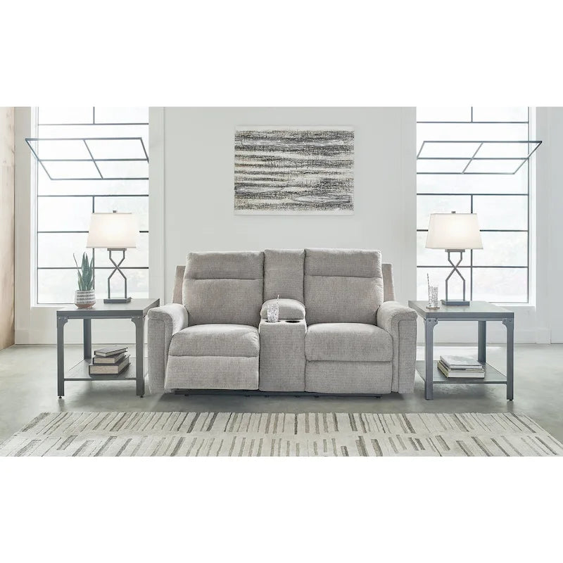 Signature Design by  Barnsana Power Reclining Loveseat with Console