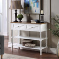 Table console Country Oxford à 2 tiroirs avec étagères