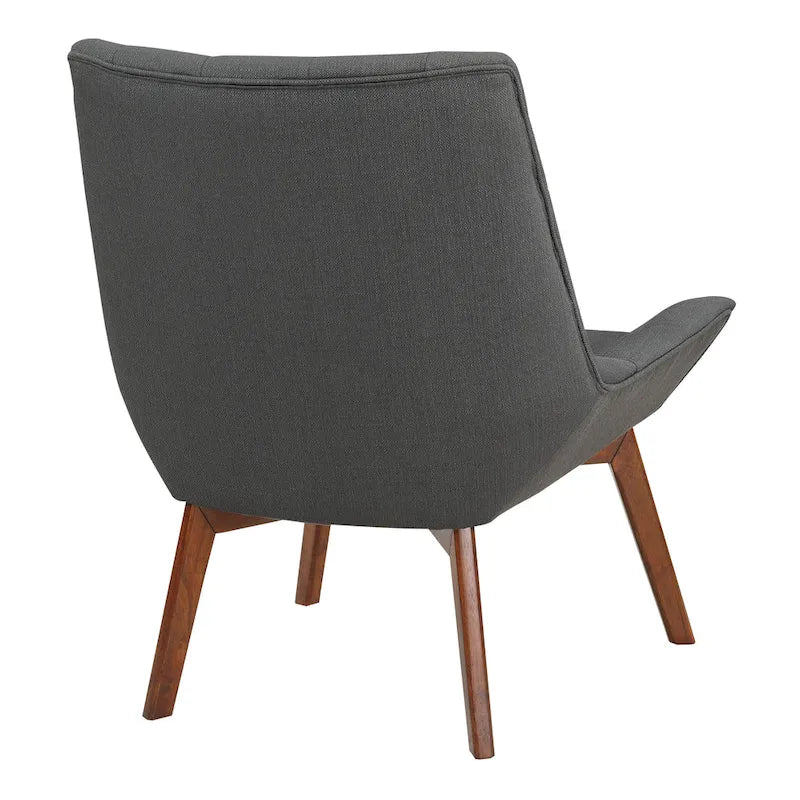 Chaise Shelly capitonnée avec pieds couleur café