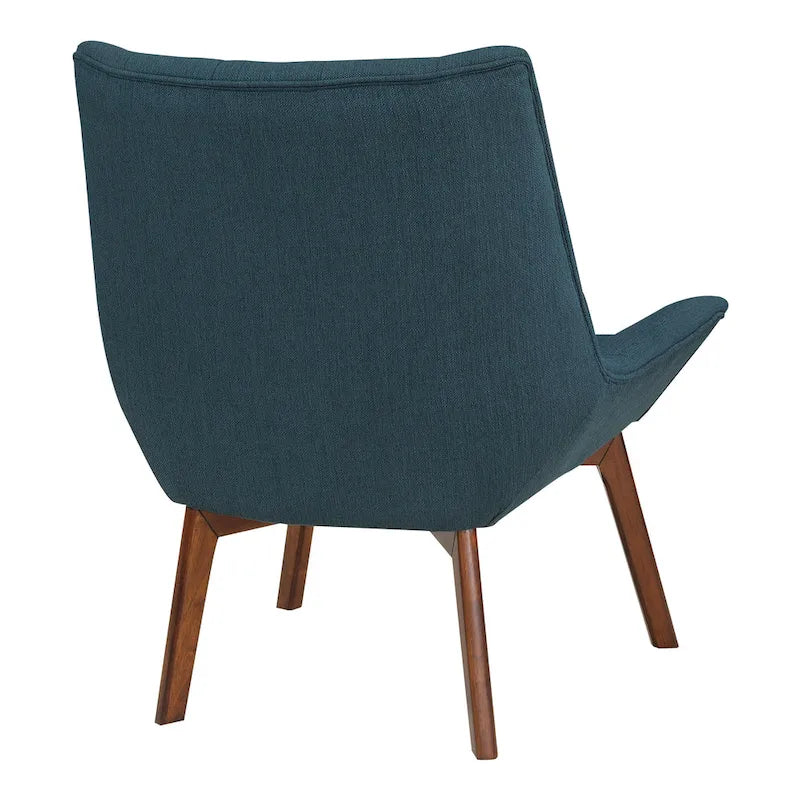 Chaise Shelly capitonnée avec pieds couleur café
