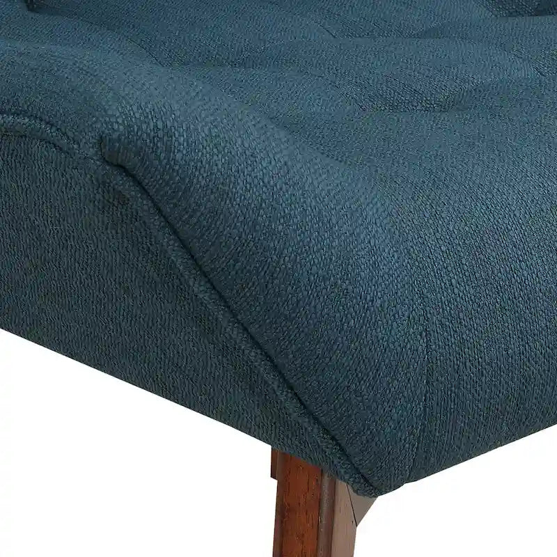 Chaise Shelly capitonnée avec pieds couleur café