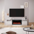 Meuble TV Clihome 36" avec cheminée électrique et finition brillante 70"