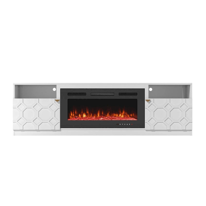 Meuble TV Clihome 36" avec cheminée électrique et finition brillante 70"