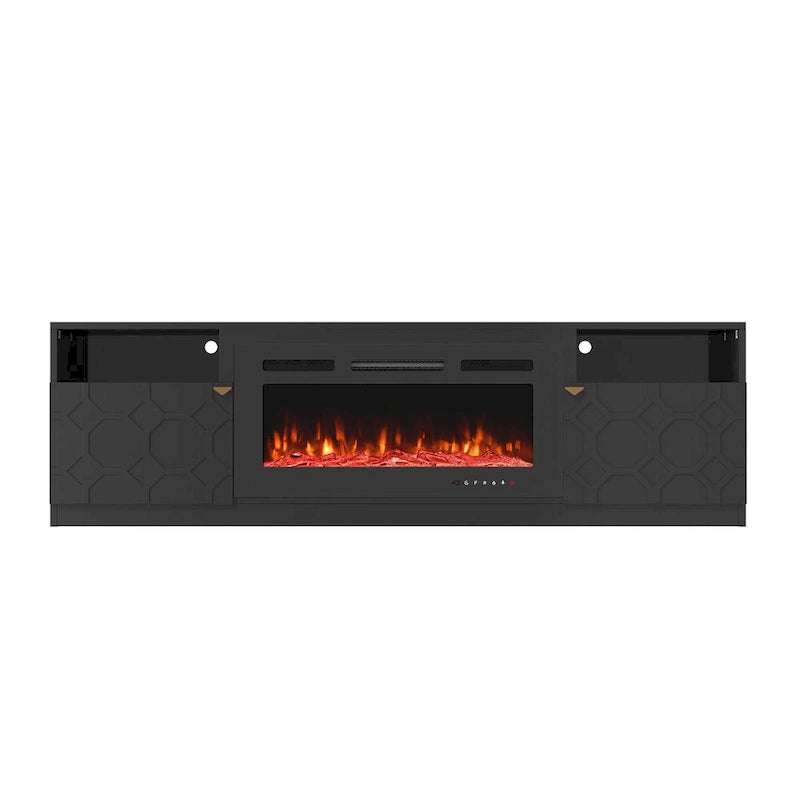 Meuble TV Clihome 36" avec cheminée électrique et finition brillante 70"