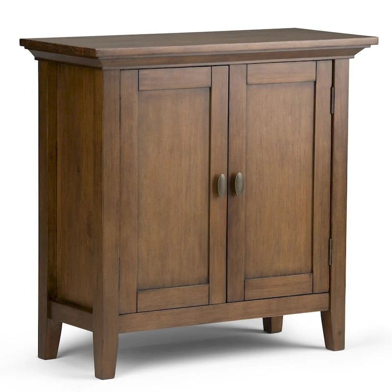 Meuble de rangement bas TRANSITIONNEL en BOIS MASSIF Mansfield de 32 po de largeur - 32 larg. x 14 prof. x 31 haut.